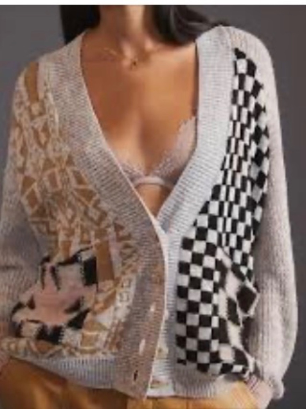 Pilcro/Anthropologie Mash Up Cardigan Sweater M
